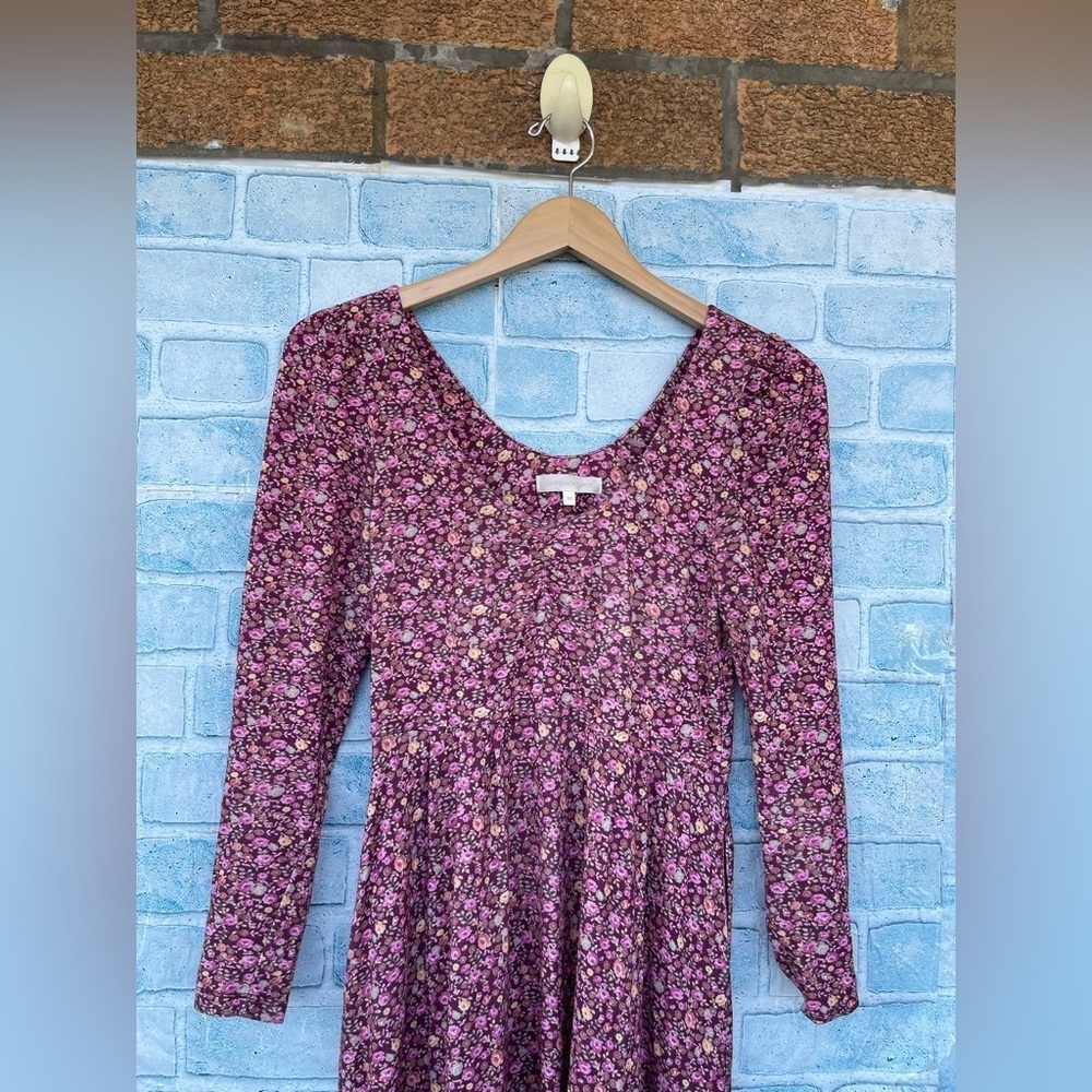 LOVESHACKFANCY Poeta Dress in Cherry Wine dress XS - Picture 6 of 16